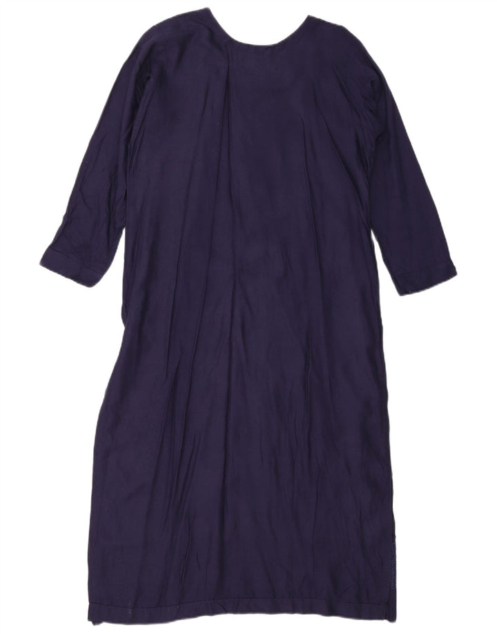 Abito a trapezio vintage da donna EU 38 medio blu navy geometrico