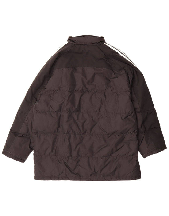 Giacca imbottita da uomo Adidas UK 40 Large Nero Colourblock Poliestere