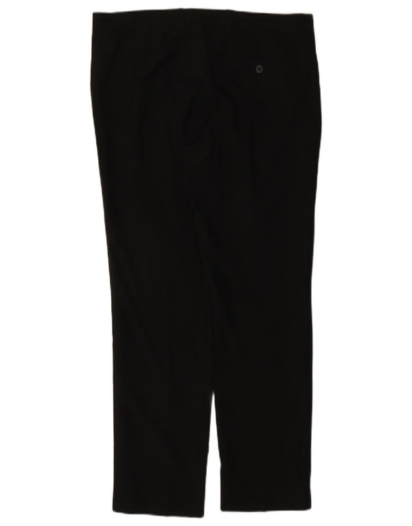 Pantaloni chino dritti da uomo Marks & Spencer W34 L29 poliestere nero
