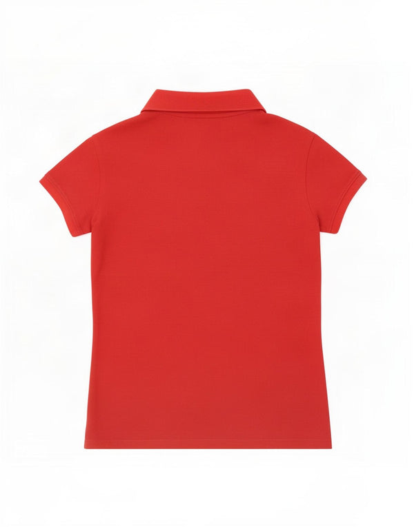 Polo Bambina Benetton 13-14 Anni 3XL Cotone Rosso