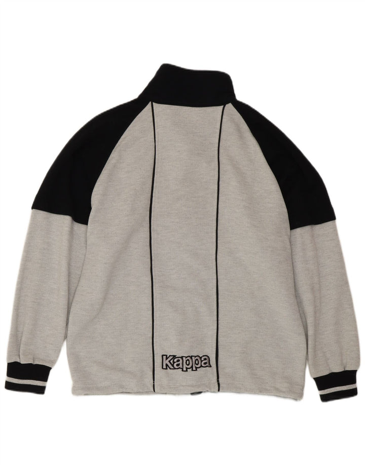 Giacca college da uomo con vestibilità ampia grafica KAPPA piccola grigia color block