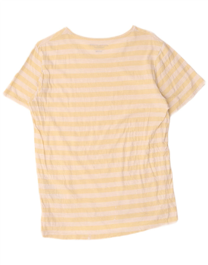 T-shirt da uomo Jack & Jones Top in cotone a righe gialle medie