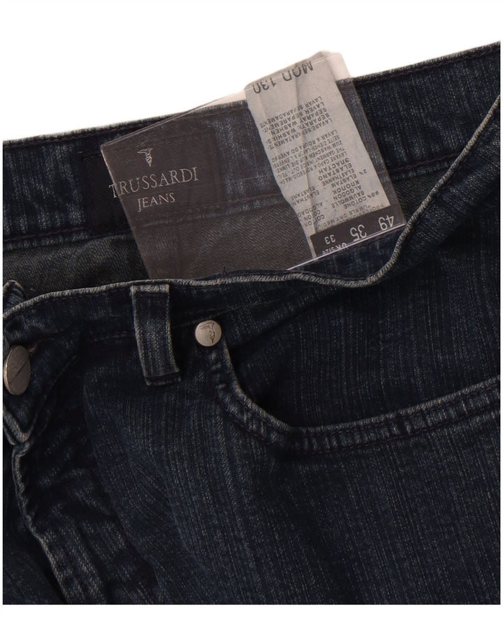 Jeans Straight Uomo Trussardi W33 L27 Blu Cotone