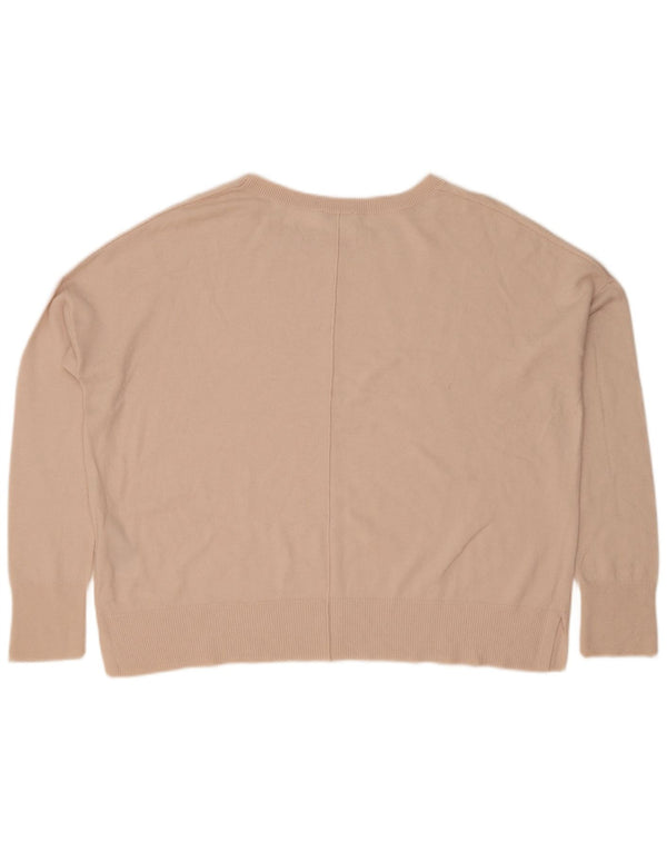 Maglione maglione oversize da donna con scollo a barca Gap UK 10 piccolo nylon rosa