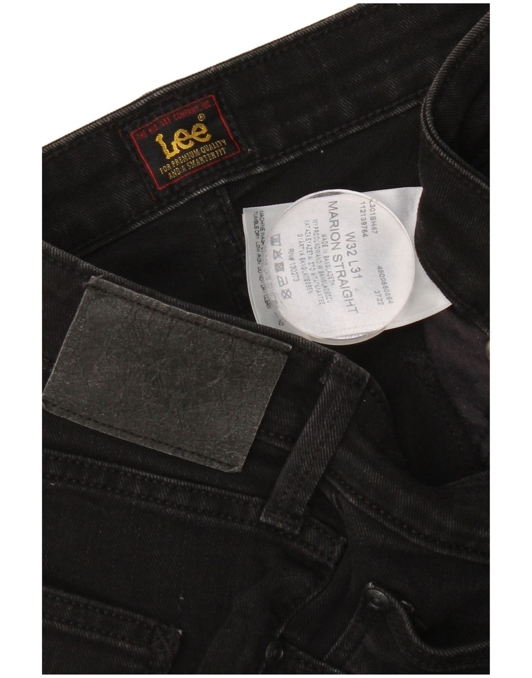 Jeans dritti Marion da donna Lee W32 L31 cotone nero