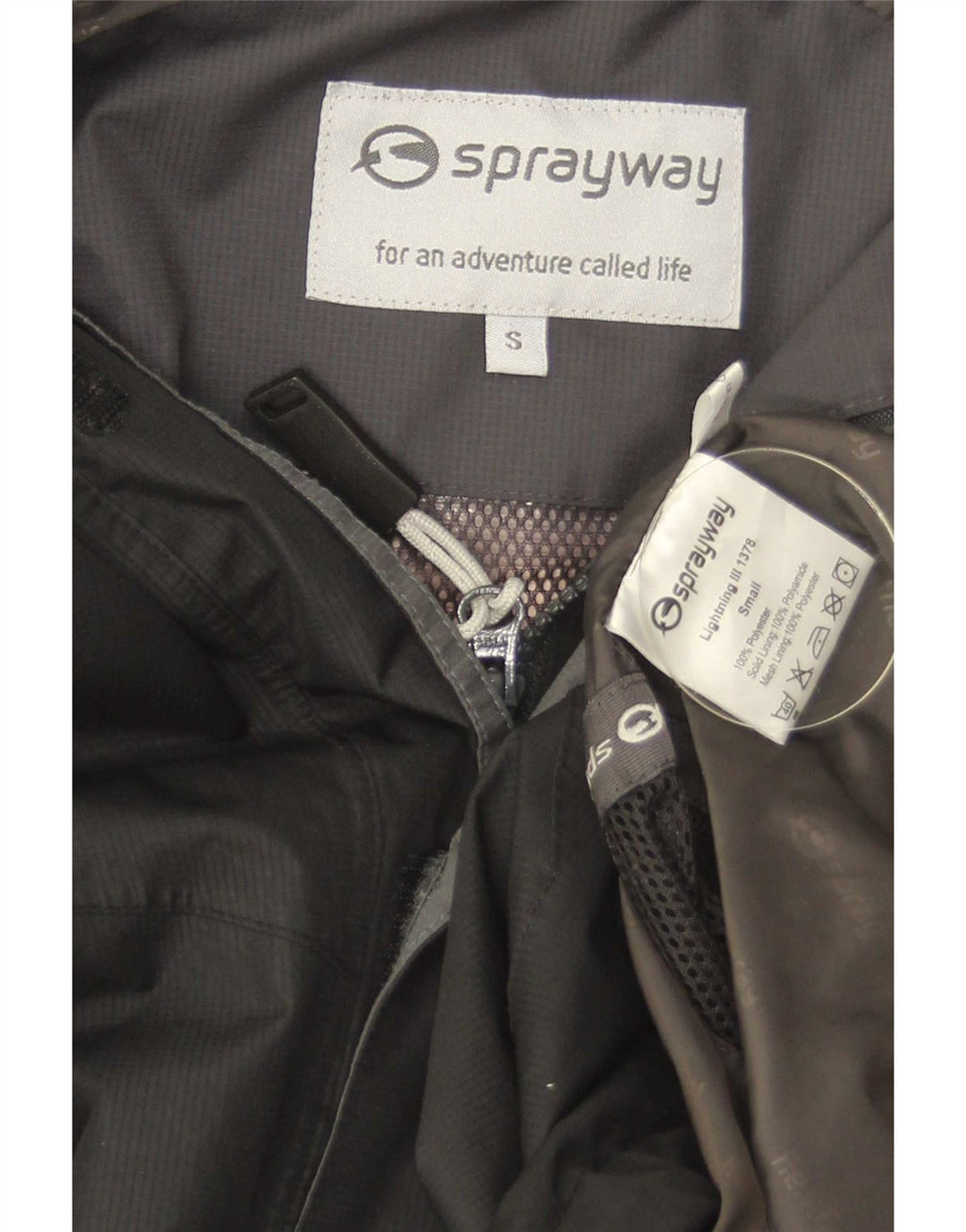 Giacca a vento da uomo Sprayway UK 36 Small Poliestere color block nero