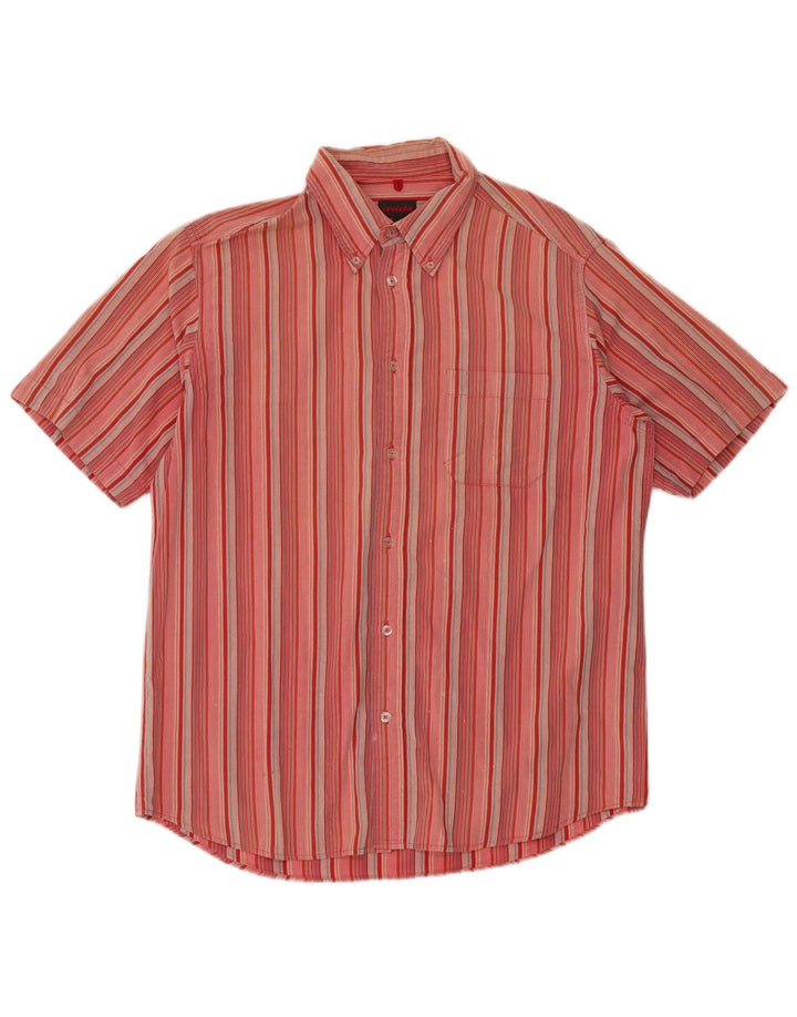 INVICTA Camicia a maniche corte da uomo a righe rosse grandi