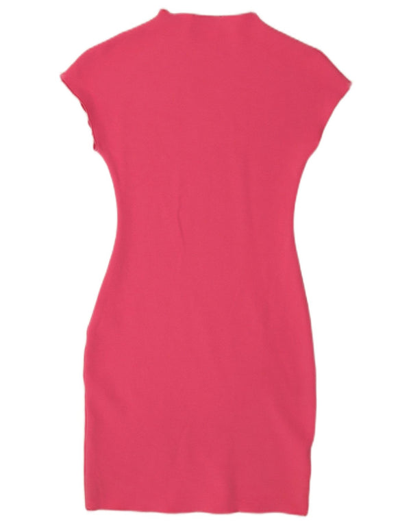 Vestito aderente da donna Zara UK 8 Small Rosa in viscosa