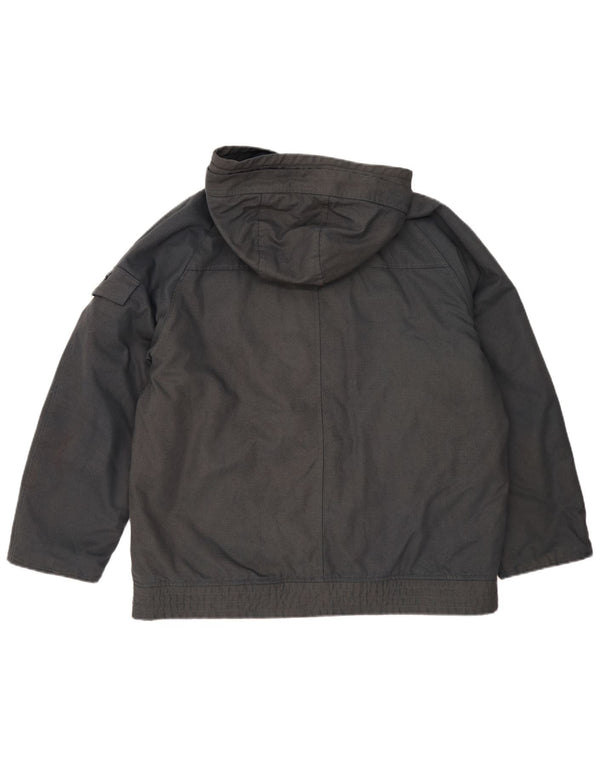 Giacca a vento con cappuccio da uomo Puma UK 40 grande cotone grigio