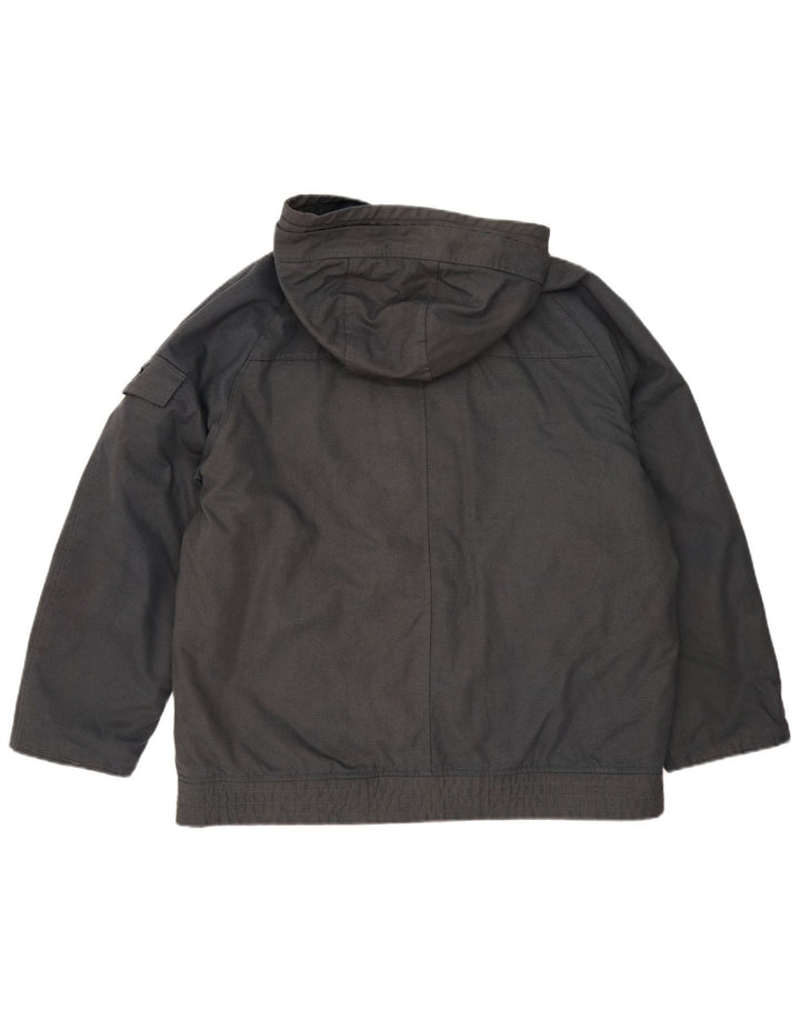 Giacca a vento con cappuccio da uomo Puma UK 40 grande cotone grigio