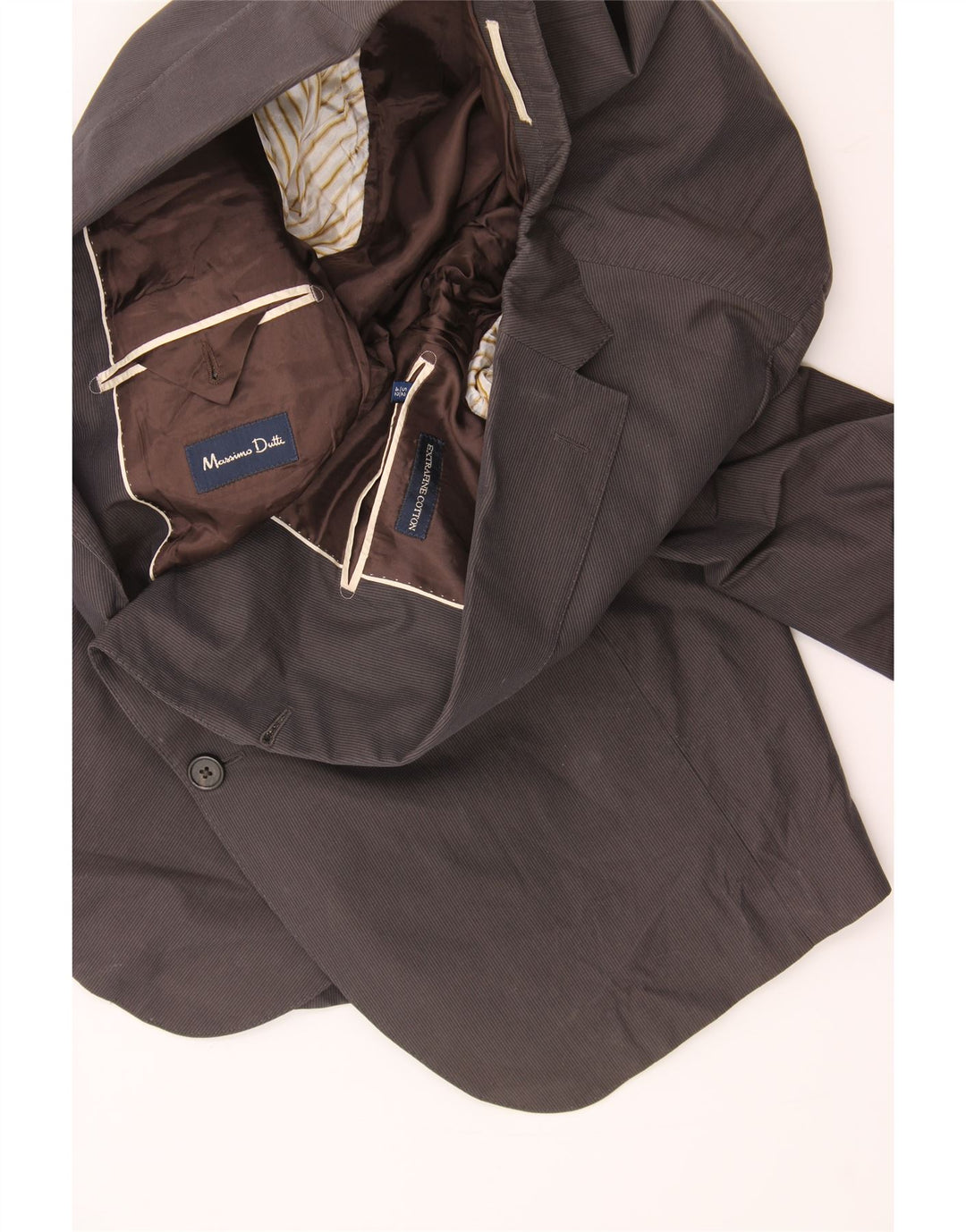 MASSIMO DUTTI Mens 3 Button Blazer Jacket EU 52 Large Brown Wool Vintage Massimo Dutti and Second-Hand Massimo Dutti from Messina Hembry 