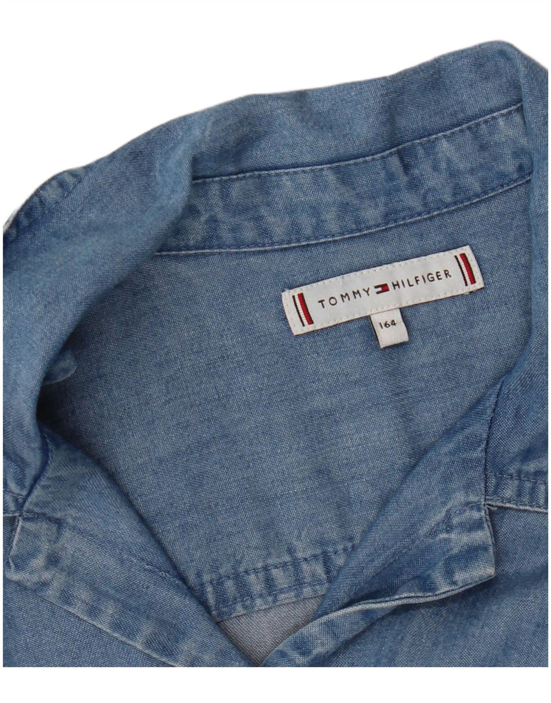 TOMMY HILFIGER Tutina corta in denim senza maniche per bambina 14-15 anni Blu