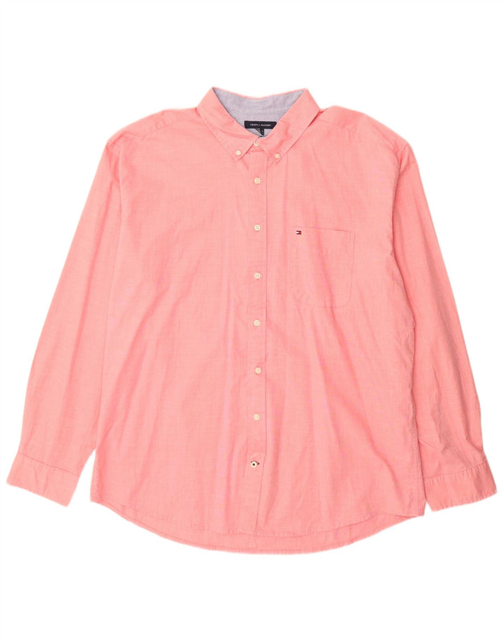 Camicia da uomo Classic Fit Tommy Hilfiger 2XL cotone rosa