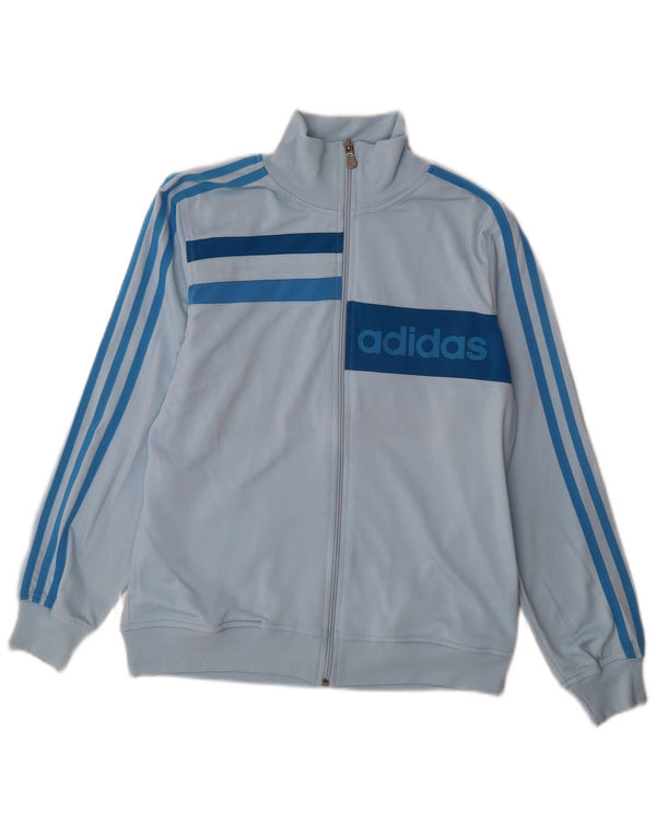 Giacca da tuta grafica da ragazzo Adidas 13-14 anni Large Blu Colourblock