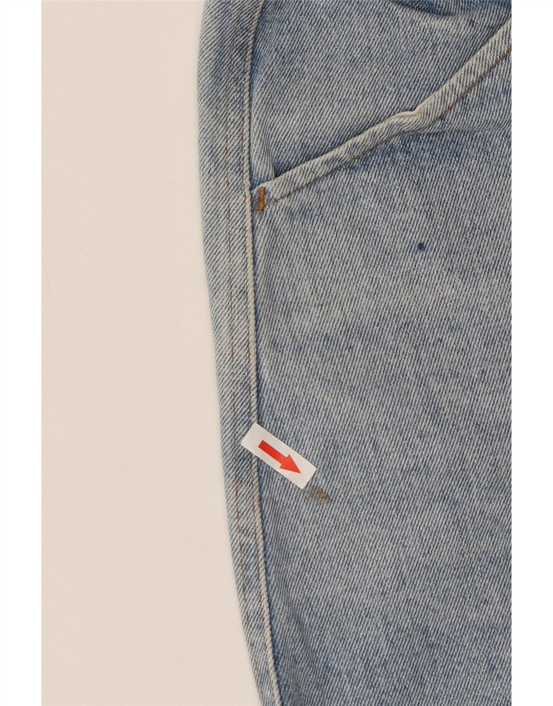 Pantaloncini di jeans vintage a vita alta da donna W24 XS Blu