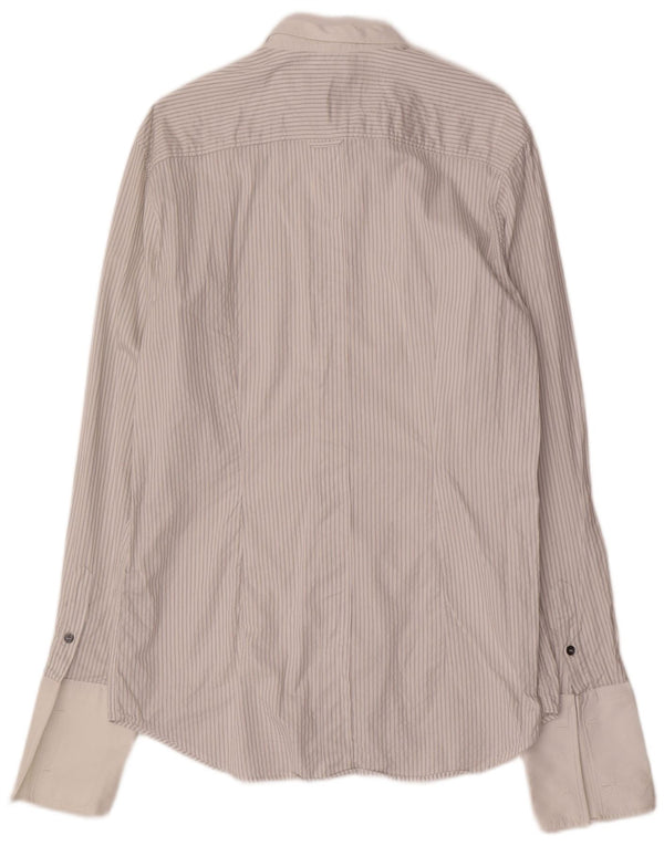 DOLCE & GABBANA Camicia formale George da uomo taglia 17 43 XL a righe bianche