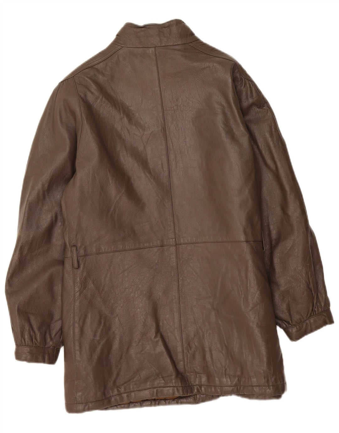 Giacca in pelle vintage da donna IT 44 Grigio medio