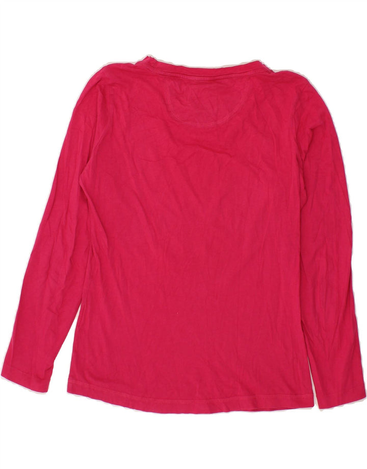 CHAMPION Womens Heritage Fit Graphic Top Long Sleeve UK 12 Medium Pink Vintage Champion and Second-Hand Champion from Messina Hembry 