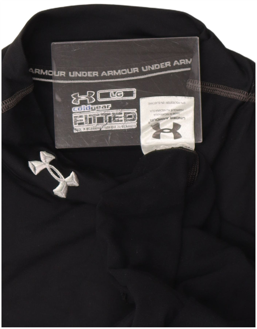UNDER ARMOUR Maglia Cold Gear da uomo a maniche lunghe grande in poliestere nero