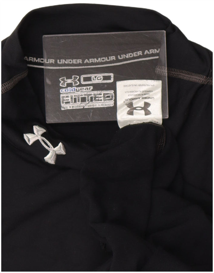 UNDER ARMOUR Maglia Cold Gear da uomo a maniche lunghe grande in poliestere nero