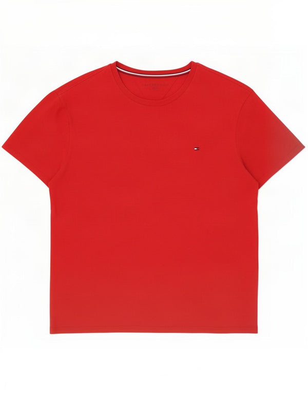 T-shirt da uomo Tommy Hilfiger Top grande in cotone rosso