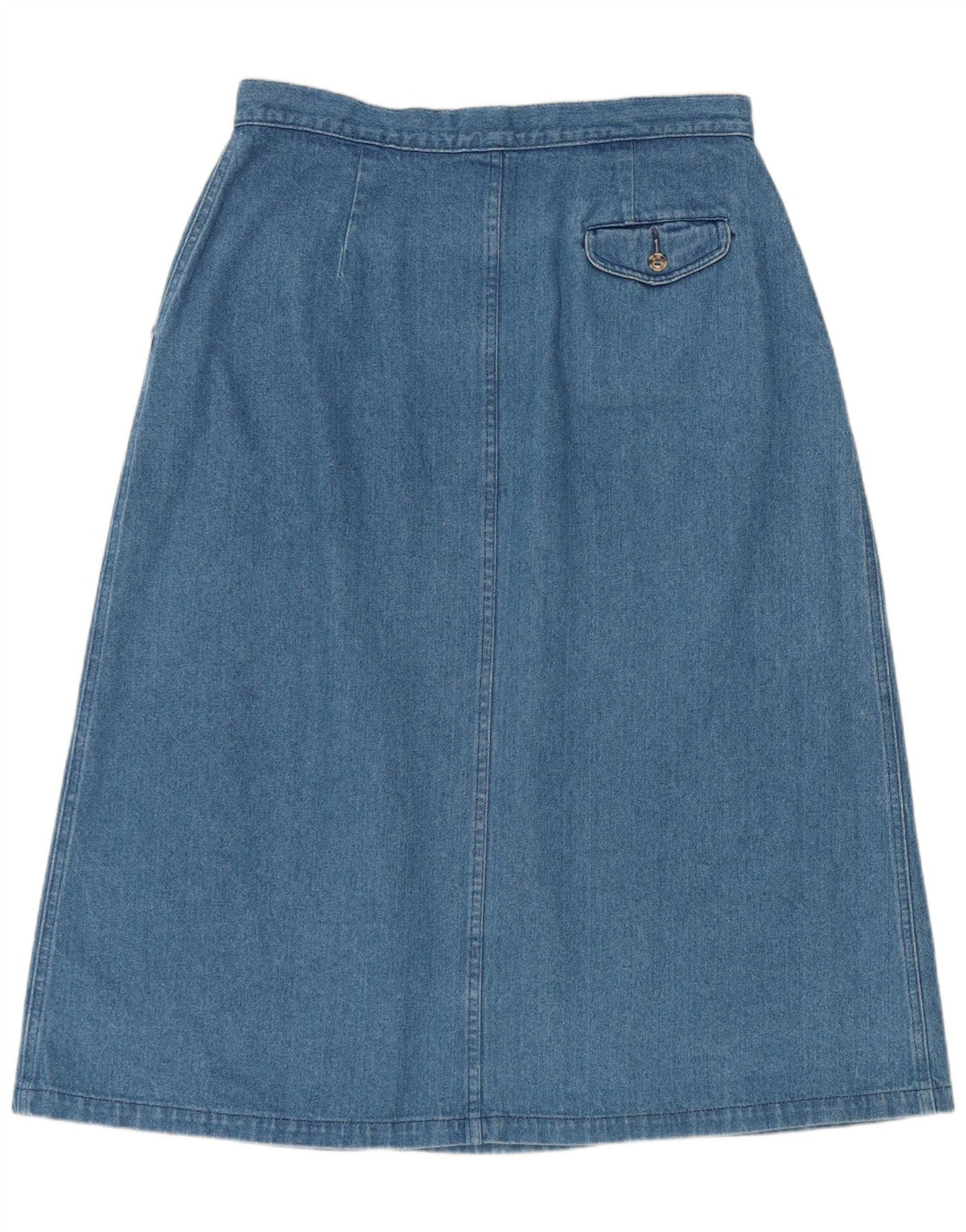 Gonna a portafoglio in denim da donna L.L.Bean W32 grande cotone blu