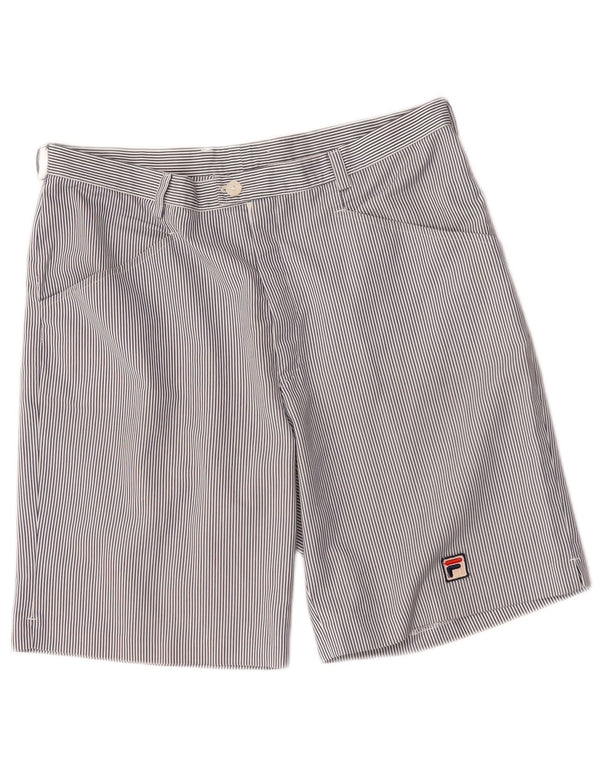 Pantaloncini casual da donna Fila W32 grandi gessati blu