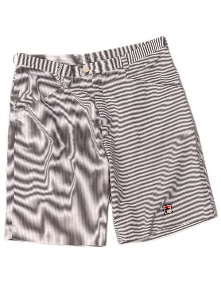 Pantaloncini casual da donna Fila W32 grandi gessati blu