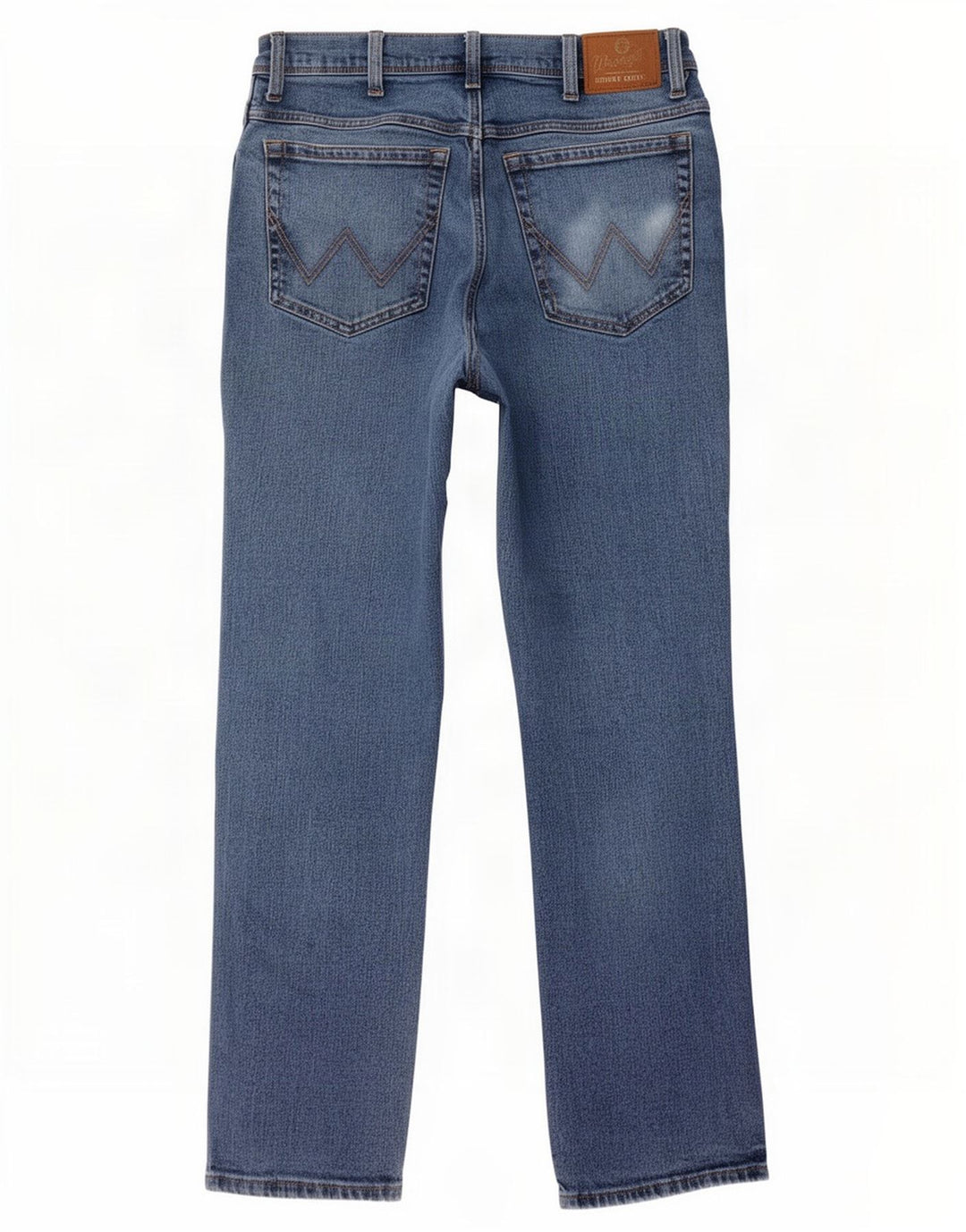 Jeans dritti regolari da uomo Wrangler W34 L32 cotone blu