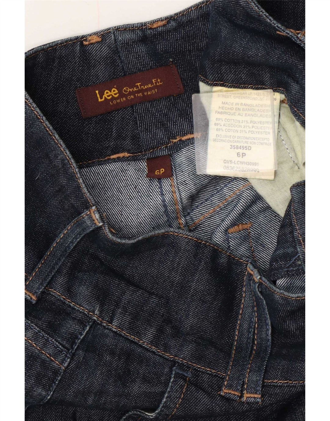 Pantaloncini di jeans Bermuda da donna Lee US 6 medi W30 cotone blu navy