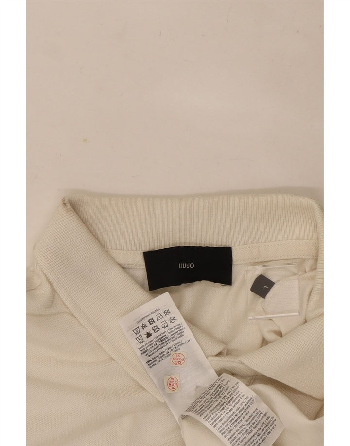 Polo grafica da uomo Liu Jo grande in cotone bianco