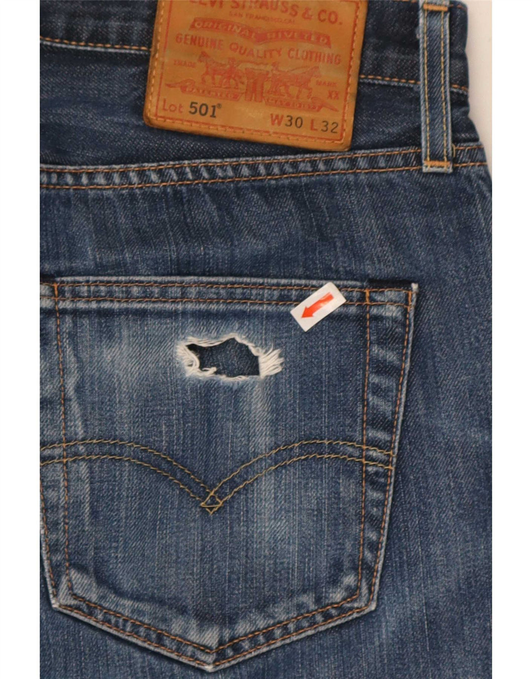 Levi's Uomo 501 Jeans dritti W30 L32 Cotone Blu