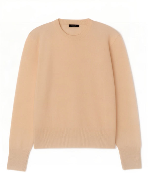 Maglione maglione girocollo da donna Massimo Dutti UK 14 Beige medio