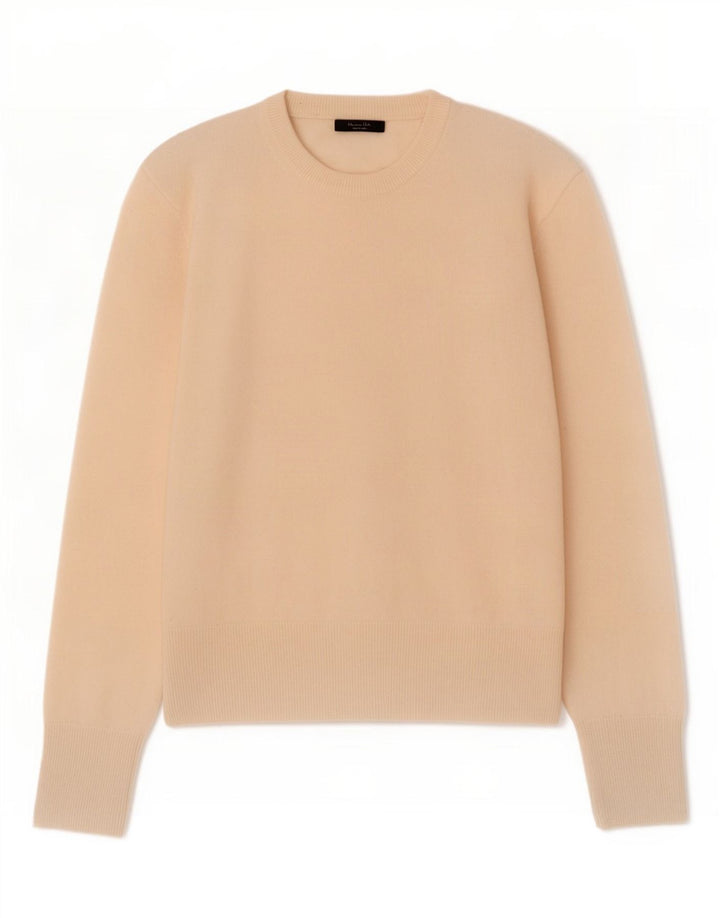 Maglione maglione girocollo da donna Massimo Dutti UK 14 Beige medio
