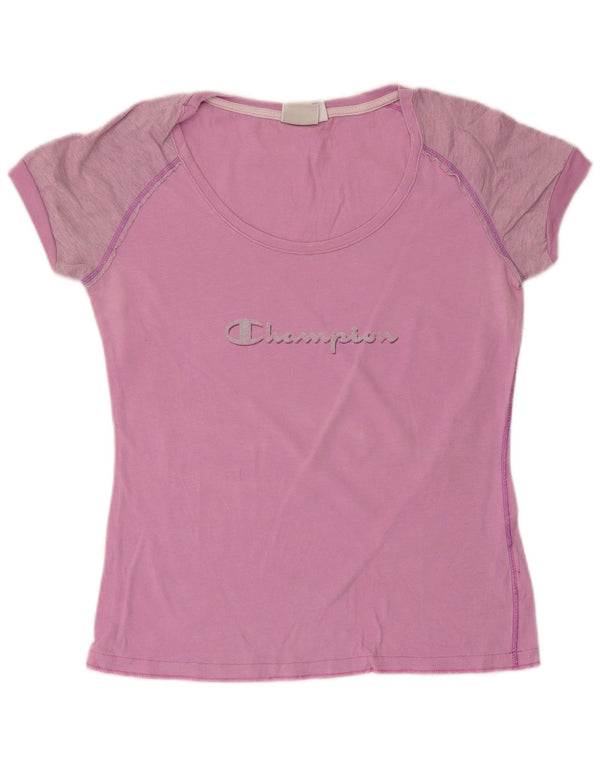 T-shirt grafica da donna Champion Top UK 12 rosa medio