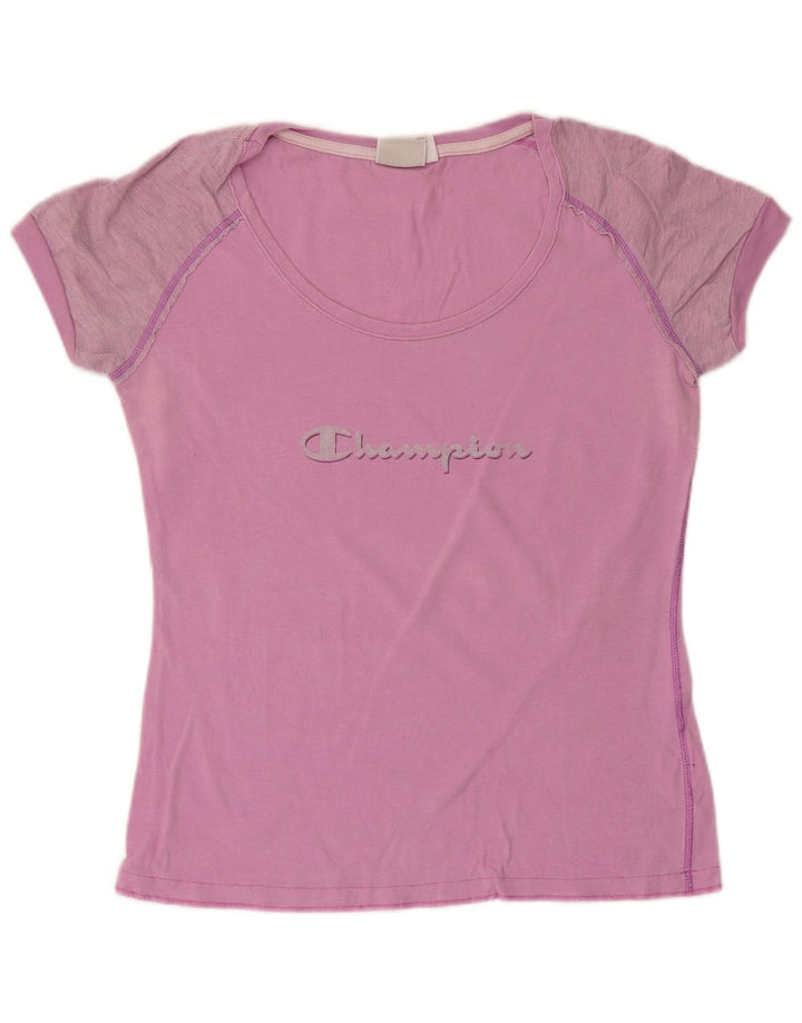 T-shirt grafica da donna Champion Top UK 12 rosa medio