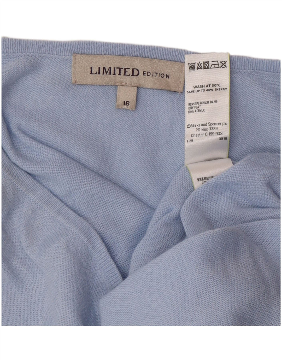 Abito maglione oversize da donna Marks & Spencer UK 16 Grande acrilico blu