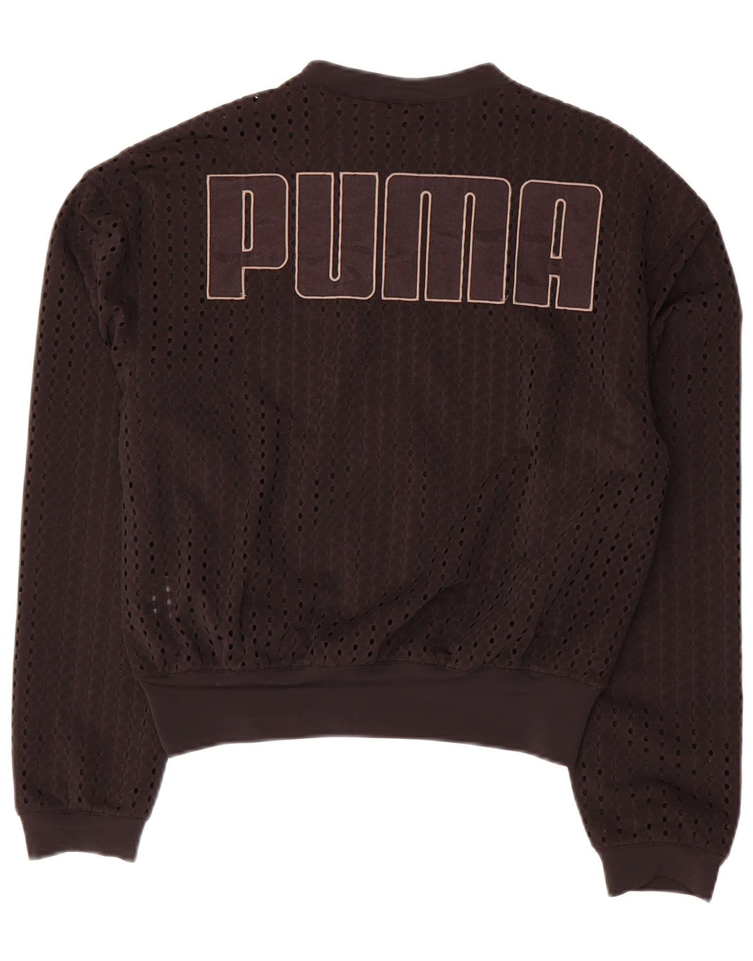 Giacca da ginnastica corta oversize con grafica PUMA da donna UK 10 piccola nera