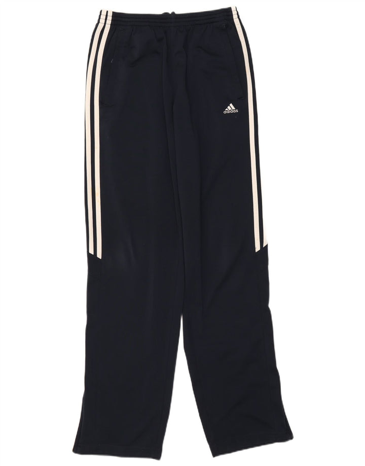 Pantaloni della tuta da ragazzo Adidas 15-16 anni in poliestere blu navy