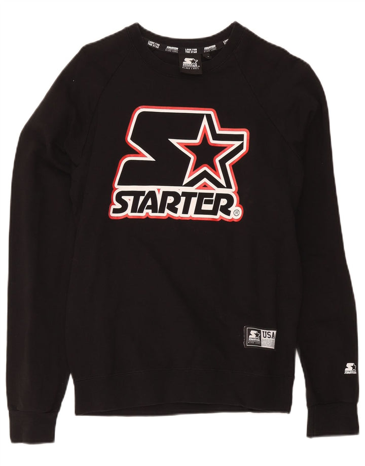 Felpa grafica da uomo Starter Maglione piccolo in cotone nero