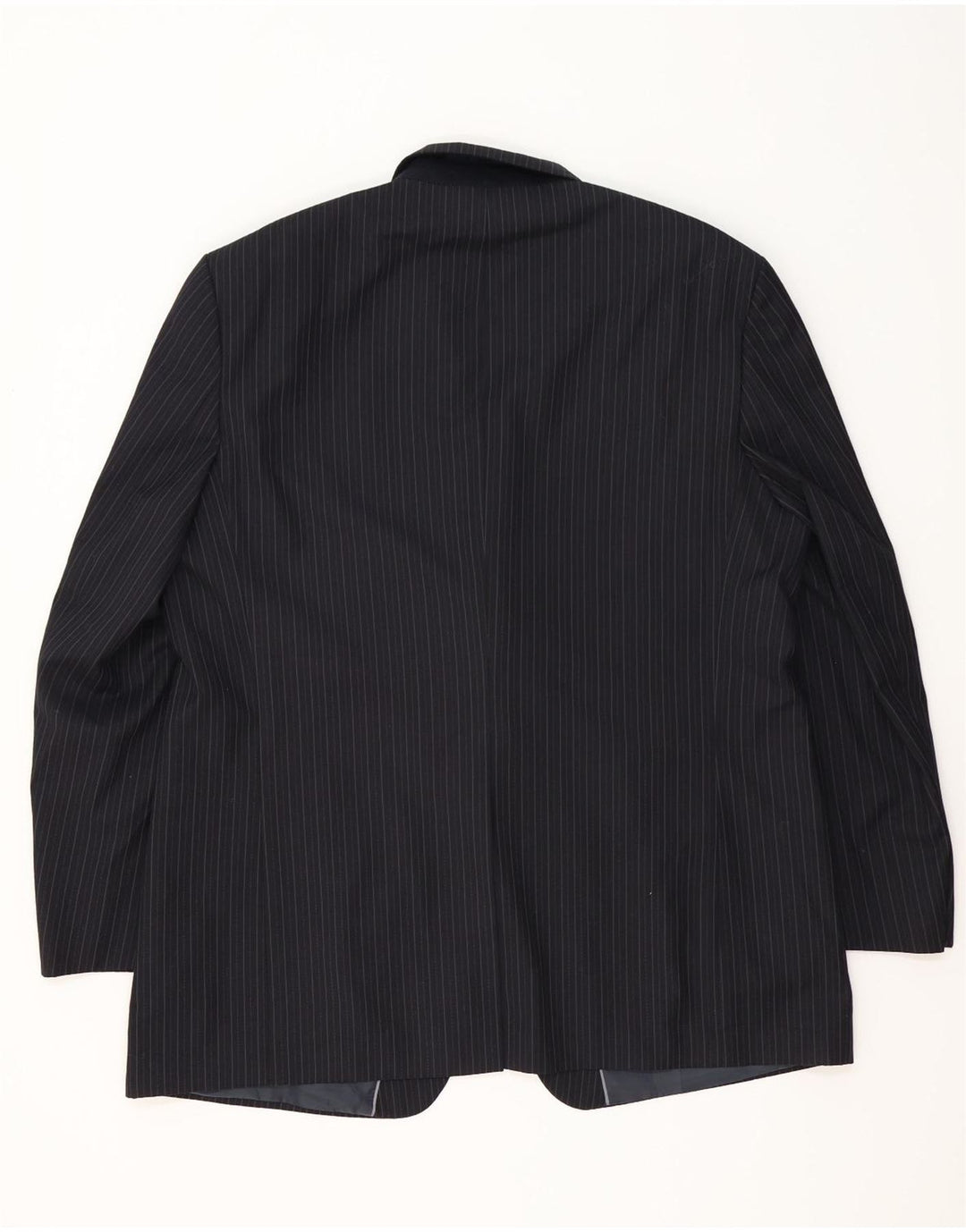 Giacca blazer a 3 bottoni da uomo Marks & Spencer UK 48 2XL Gessato blu navy