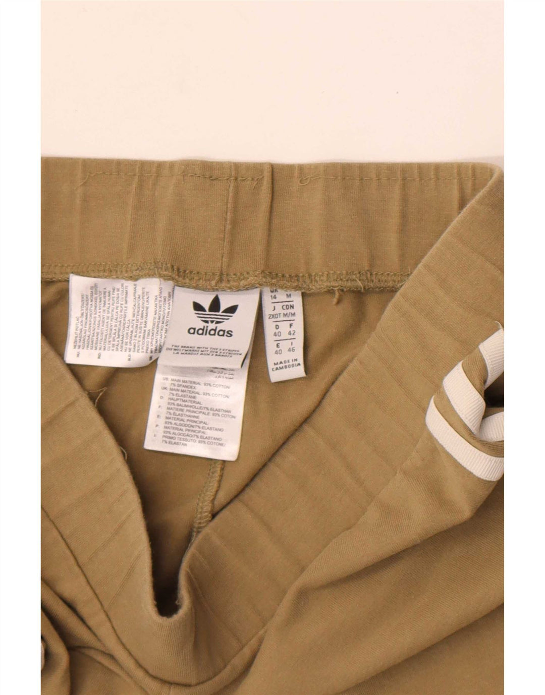 Leggings Adidas da donna UK 14 cotone kaki medio