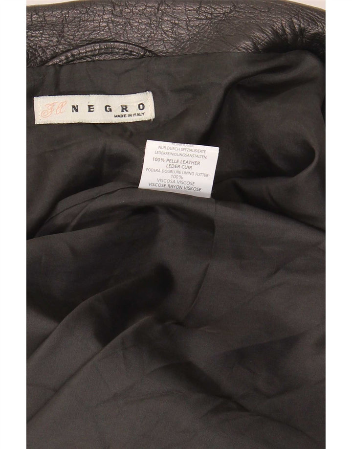 Giacca in pelle vintage da uomo IT 52 XL Nera