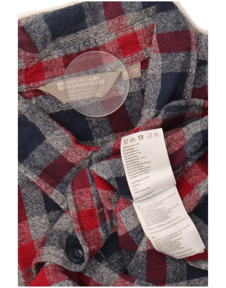 MOUNTAIN WAREHOUSE Camicia da uomo in flanella XL in cotone a quadri blu navy