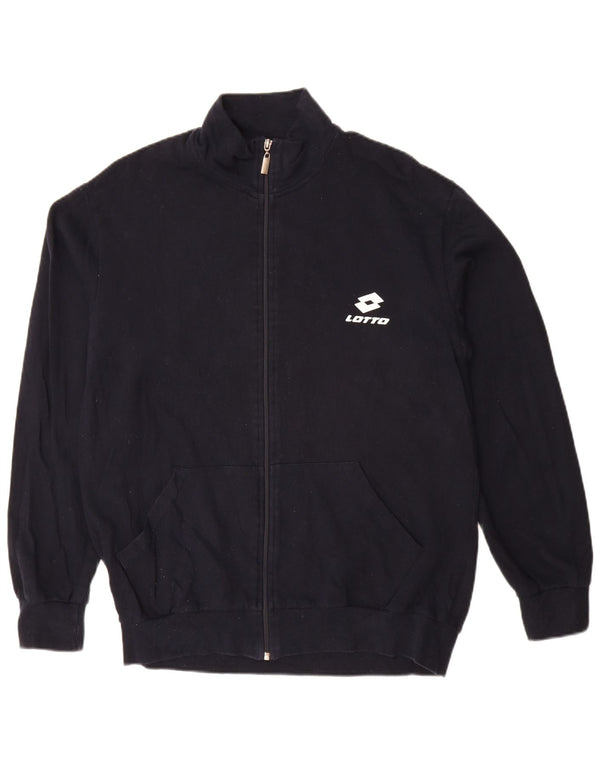 Giacca da ginnastica da uomo Lotto XL in cotone blu navy