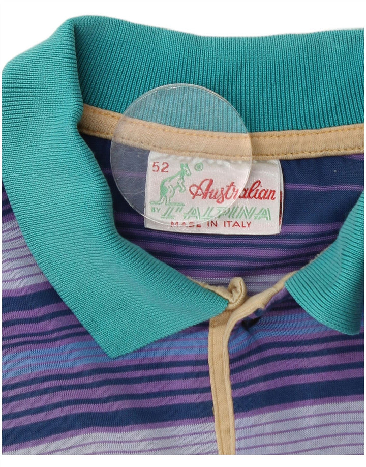 Polo Rugby Uomo AUSTRALIAN L'ALPINA IT 52 Large a Righe Multicolori