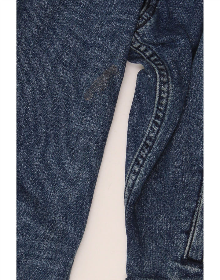 Giacca in denim corto da donna Ralph Lauren UK 12 cotone a quadri blu medio