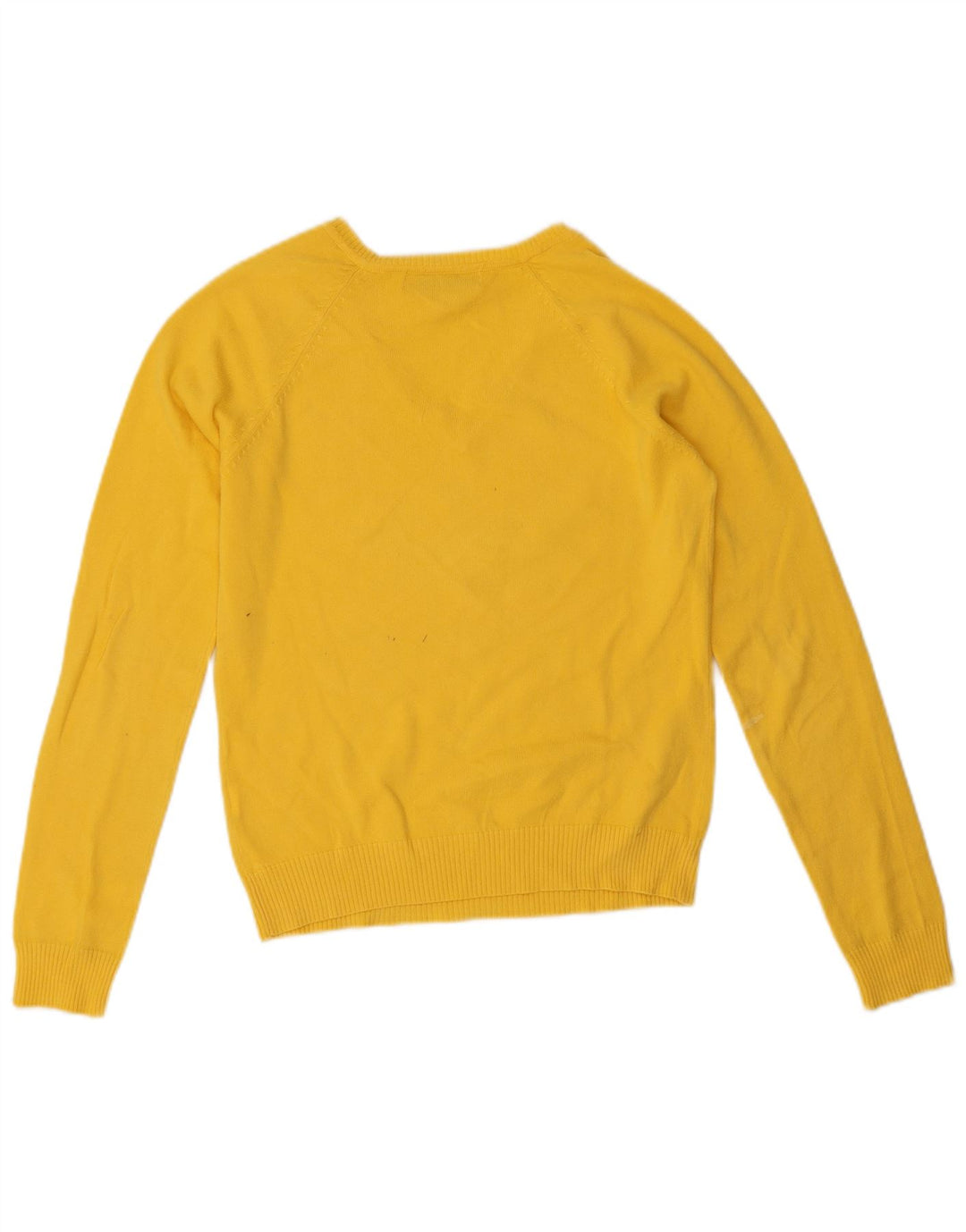 Maglione corto con scollo a V da donna Zara UK 12 Giallo medio