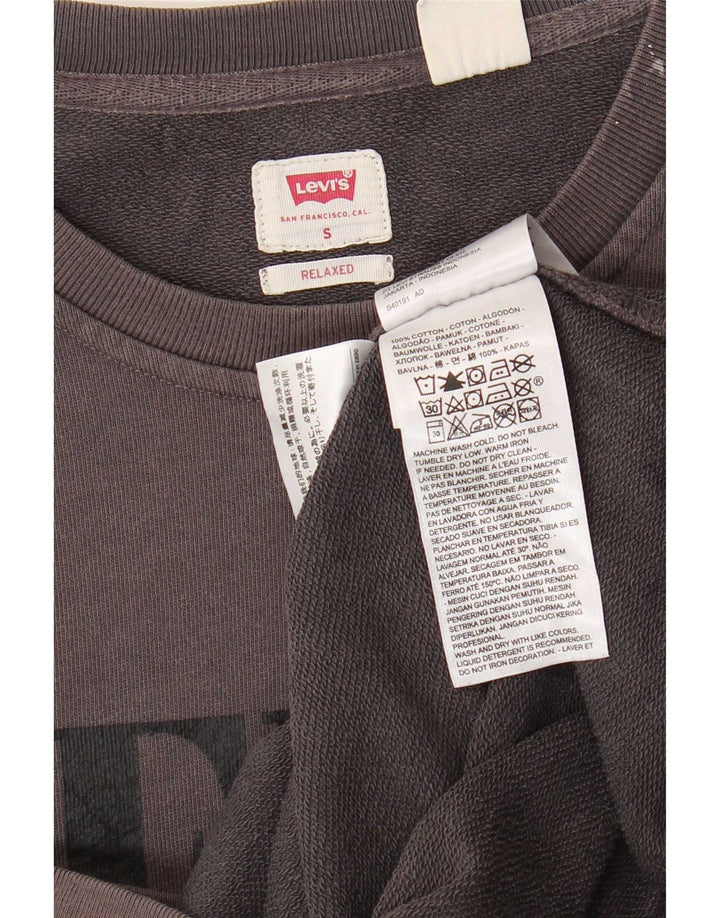Levi's Uomo Felpa con grafica rilassata Maglione piccolo cotone grigio