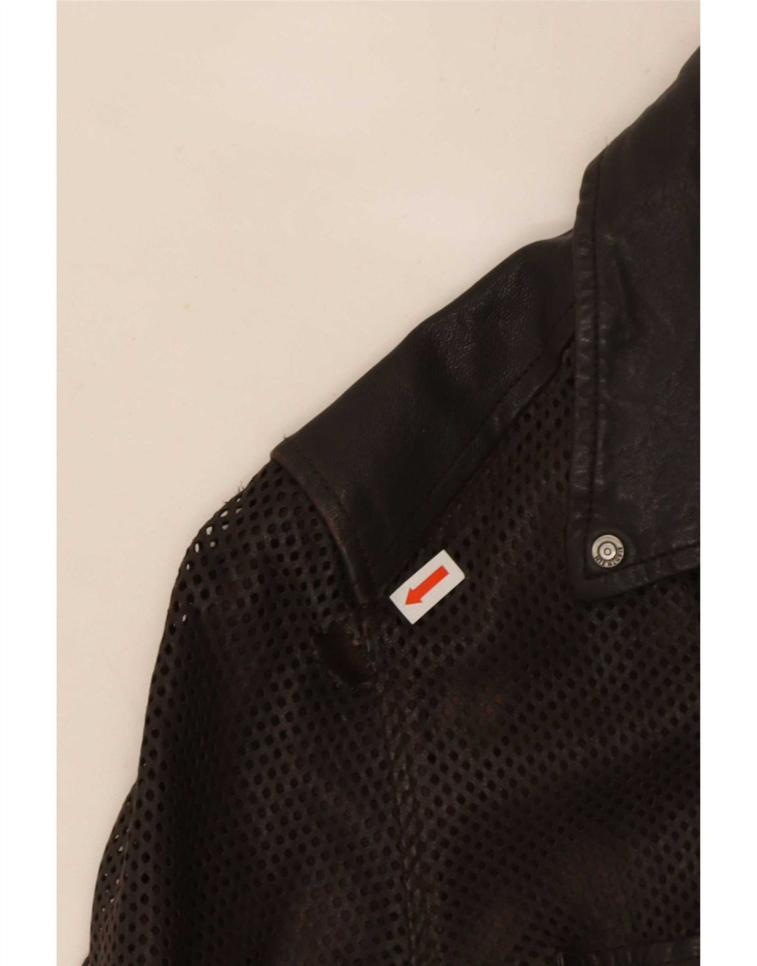 Giacca da motociclista in pelle da donna Eighth Sin UK 10 piccola marrone